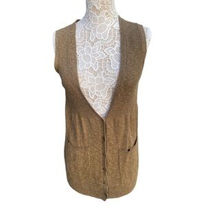 Eileen Fisher Olive Light Sweater Vest I Size: Petite 2/4P